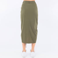 SIDE SHIRRING RUCHED SKIRT