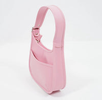 Pink PU leather hobo bag