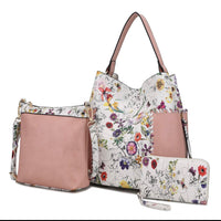 MKF Collection Anny Hobo / Pouch and Wallet Set By Mia K-Blush Pink